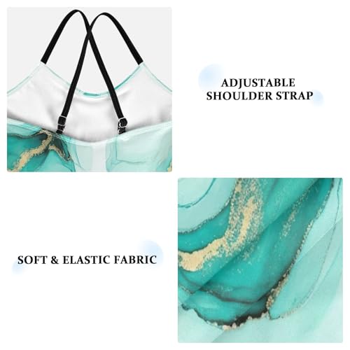 Toddler Bathing Suit, Summer Beach Apparel 3-10 Y, Watercolor Swirls Teal3