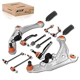 CARMKIT Front Lower Control Arm Suspension Kit with Orange Ball Joint Front & Rear Sway Bar Inner Outer Tie...