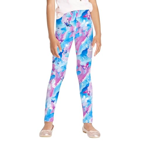 JESKIDS Girls Prints Leggings Casual Yoga Pants Tights Trousers for Kids in 4t to 13 Years 6-7 Years Dazzling Butterfly