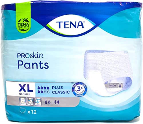 Tena Pants Plus Proskin Inkontinenzeinlagen, XL, 12 Stück