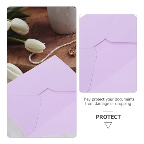 Sobres para tarjetas sin transparencias color lavanda Zerodeko de papel resistente 50 uds 3