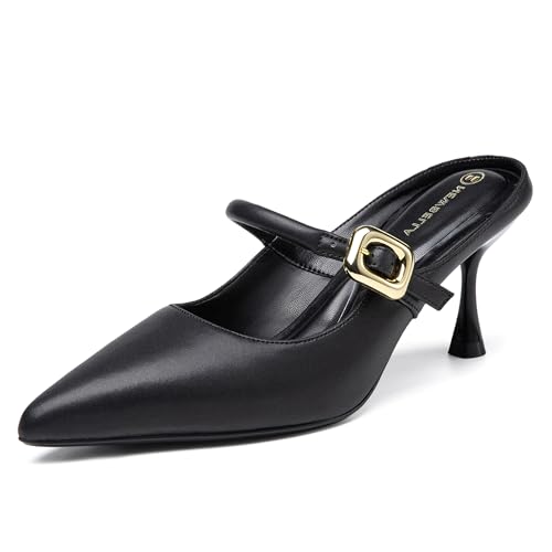 Image of NEWBELLA Women's Pointed Toe Heeled Mules