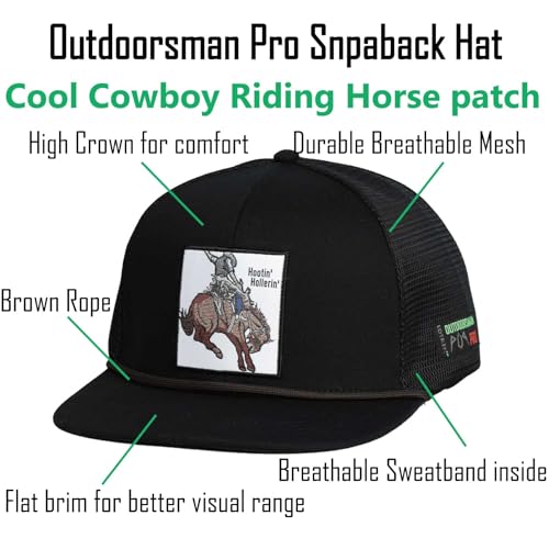 Image of EDTREK Outdoorsman Pro Trucker Breathable Mesh Performance Cap - Flat Brim Snapback Hat