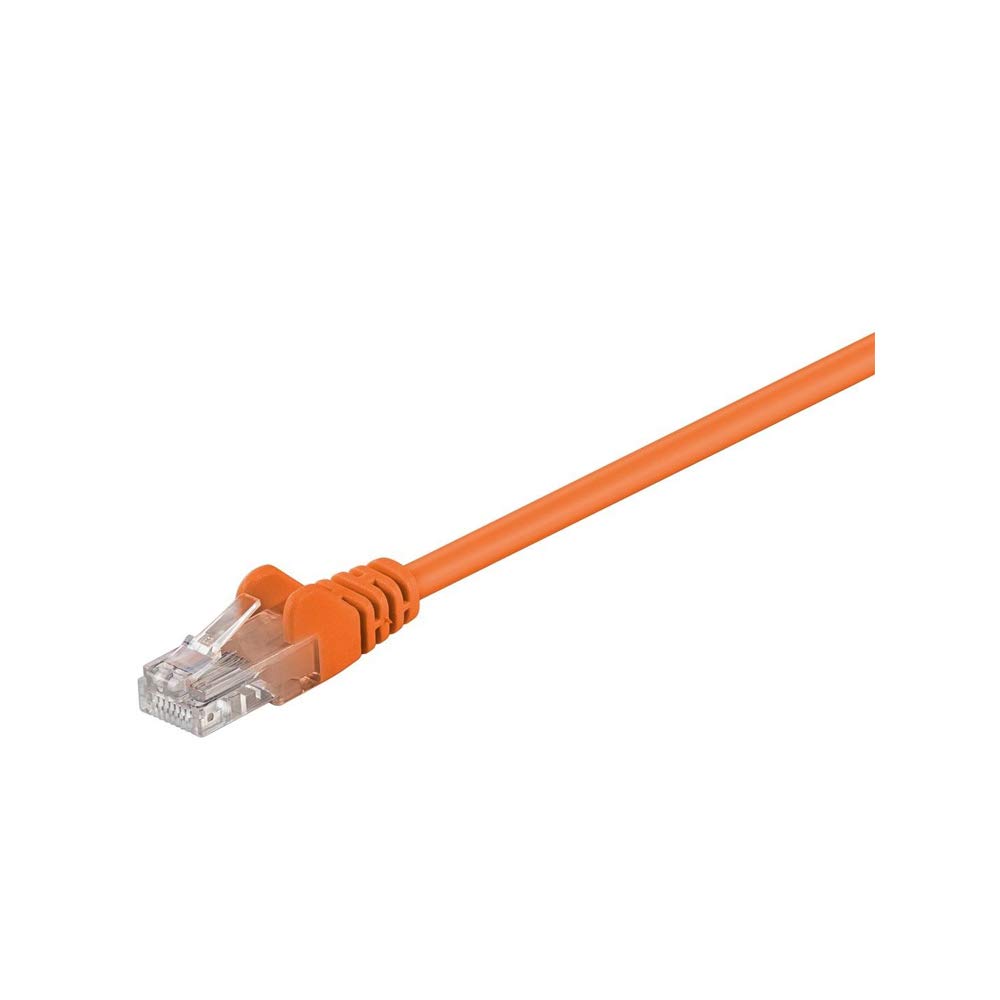 Goobay 95239 CAT 5e Patch Cable, U/UTP, Orange, 5 m Length