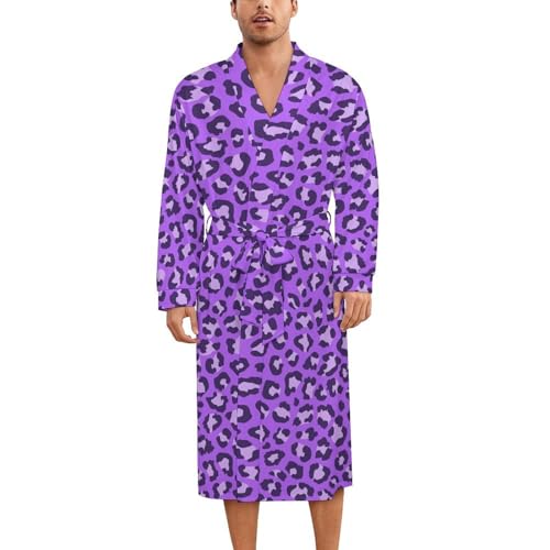 Robe de nuit en soie anti-transpiration | Kimono léger imprimé violet