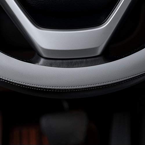 image for Valleycomfy Microfiber Leather Steering Wheel Cover Large-Size for F15