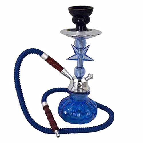 LSZ Shisha-Set HukAh Set for 1-2 Personen, Glasflasche Keramik-Hukahnschüssel-arabische Huka mit einem 1/2 Schlauch, for…