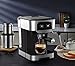 Ekspres do kawy espresso, 20-barowy ekspres do kawy ze spienionym mlekiem, wysokowydajny ekspres do kawy Półautomatyczny dzbanek do kawy Zbiornik na wodę 1,8 l Obudowa ze stali nierdzewnej