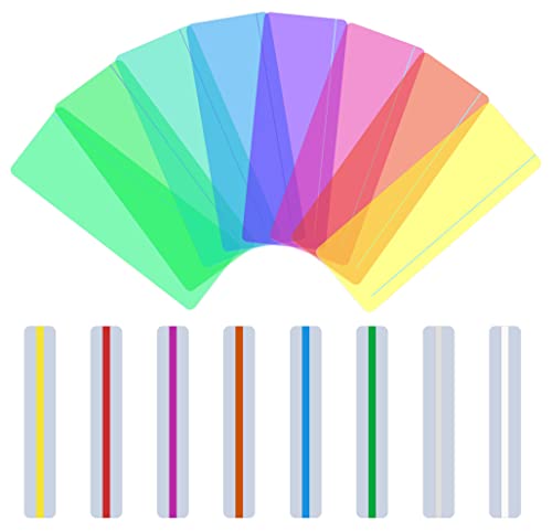 Vicloon Dyslexia Rule, 16 Stücke Geführte Lesestreifen, Markieren Streifen Farbige Overlay Lese, Lesehilfe für Kinder, Visuellen Stress Reduzieren