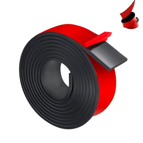 Láminas de Neopreno y Cinta de Sellado de Caucho, 40 x 2 mm, Perfiles Macizo, Alfombras de Caucho para Bricolaje y Revestimiento de Suelos, 3 Mts de Largo