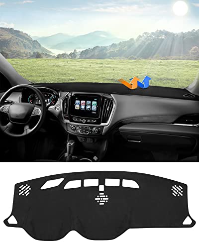 Image of Autorder Dashboard Cover Mat for 2018-2024 Chevrolet Traverse Accessories Dash Cover Flannel Dash Mat Sunshade Glare UV Rays Protector