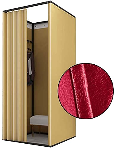 Cabine d'essayage carrée 85x85x200 cm or pour magasin de vêtements