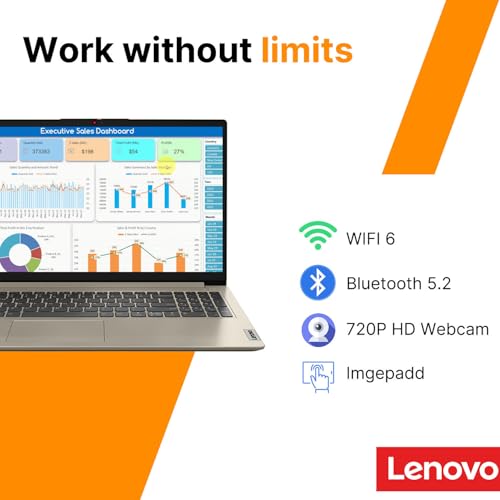 Image of Lenovo IdeaPad Slim 3i 15.6 inch FHD Laptop • Microsoft Office 365 • 1.1TB Storage • LPDDR5 • Intel 4 Cores • 128GB SSD and 1TB Cloud • WiFi 6 • Military-Grade • Windows 11 no Mouse • Essential Laptop