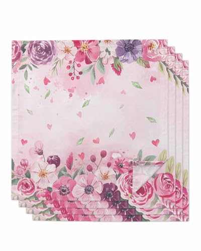 Servilletas de Tela Vintage Floral Juego x4 50.5x50.5 cm miniatura 1