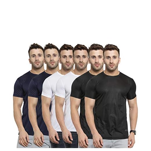 AWG - All Weather Gear Men's Dryfit Polyester Round Neck Half Sleeve T-Shirt (Mulitcolour, X-Large) - Pack of 6