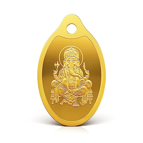 Image of MMTC-PAMP 24k (999.9) 2 gm Ganesha Yellow Gold Coin cum Pendant