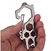 Carabiner Multitool Keychain, Survival Pulley Carbon Steel + 1 Aluminum D-ring Locking Cara Para Biner Set, Small Key Bracelet Jewelry Add On Multi Tool for Backpacking Clothing Outdoor Camping Hiking.