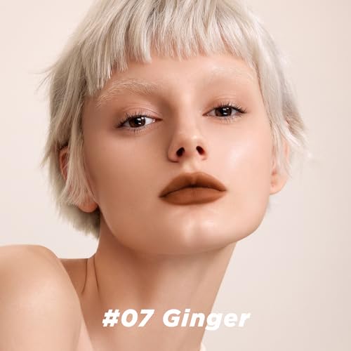 Image of ITY Velvet Matte Finish Lip Stain-Mousse Textured Lip Clay, Orange Shade, Conceals Lip Lines, Rich Pigment Lip Tint Lipsticks, 0.14 oz (4g) in Ginger