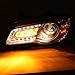 ISHARINGAUTOPARTS Headlight Assembly for 2011-2023 Chrysler 300/300C Halogen Projector Headlights with LED DRL, Chrome Housing Amber Reflector, Driver and Passenger Side