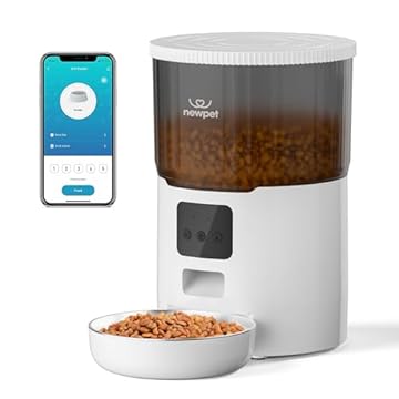 4L Alimentador Automático Cães Gatos Pets Programável Smart, Alimentador para animais de estimação Tuya WIFI Dispensador de alimentos inteligente para cães e gatos