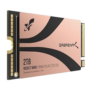 SABRENT Rocket 2242 2TB NVMe SSD, PCIe 4.0 x4 M.2 2242 Internes Solid State Drive, TLC NAND, bis zu 7300 MB/s Lesen & 6400 MB/s Schreiben, kompakte SSD für Laptops, Mini-PCs und Handgeräte (SB-2742