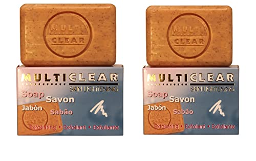 Multiclear Pack 2 Jabón Exfoliante Aclarador 100Gr