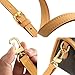 KIYOMIL Genuine Vachetta Leather Strap for Bag,Shoulder Purse Strap Replacement Fit for Félicie Pochette (BEESWAX-Width:0.43in&Length:25.6in,Double Buckles)