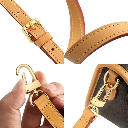Genuine Vachetta Leather Shoulder Bag Strap Crossbody Replacement Adjustable for Speedy Handbag or Purse4