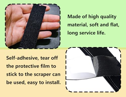 ZoeTekway 50 Stück Ersatzfilz Filzkante,Andrückrakel Filzkante,Rakel Stoff Freie Filz,Scratch Folienrakel Zubehör,für Car Wrapping Scraper(Schwarz,10 * 3cm,Nicht Andrückrakel inbegriffen)
