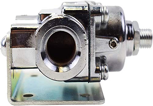 A-Team Performance - Fuel Pump Fuel Pressure Regulator 4.5-9 Psi Gasoline - Chrome Plated, 3/8" Npt Inlet And Outlet Ports, 7/32" Restriction With Mounting Bracket #TOP2