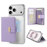 Picture of ESR Aura Clutch for MagSafe Wallet for Women, 5-Card Holder, RFID Blocking, MagSafe Sticker Included, Magnetic Wallet for iPhone 17/16/15/14/13/12 Series and Select Samsung Devices, Lavender