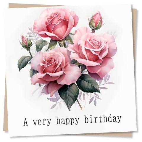 Roses Happy Birthday Card by Nokular Cover