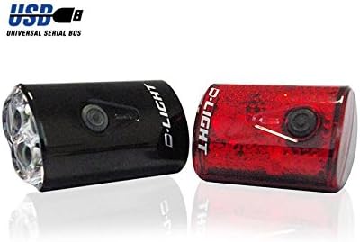 USB Rechargeable LED Bicycle Lights Front/Rear Set