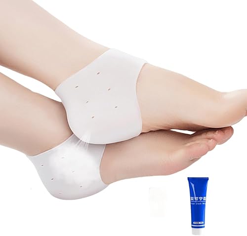 Miniatura 5 de HASINA Protector de talón de silicona agrietada en seco para pies, cubierta protectora para el talón agrietado, silicona protectora para pies,