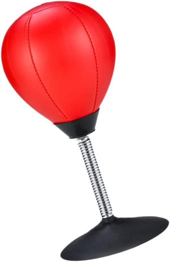 Desktop Boxing Ball Small Suction Cup Stress Reliever Fun Decompression for Boys Durable PU Material for Home Office