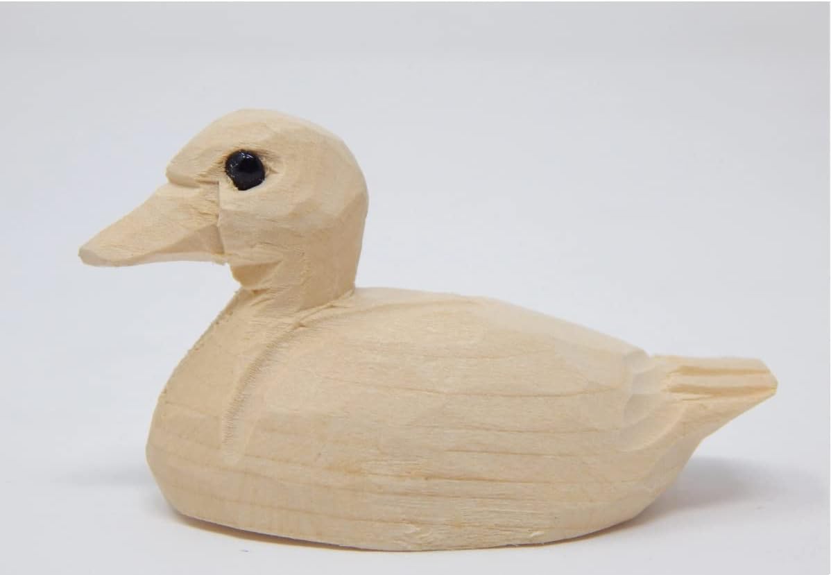 Selsela DIY Paint-Your-Own Wooden Duck Figurine - Unpainted Miniature Personalized Sculpture, Wood Craft Figurine Statue Art Small Animal for Home Decor, Gifts & Personalized Projects image 5