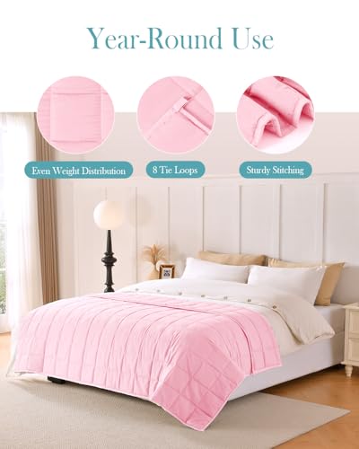 Topblan Cobertor pesado Queen Size 6,8 kg, aconchegante e refrescante para adultos, microfibra pesad