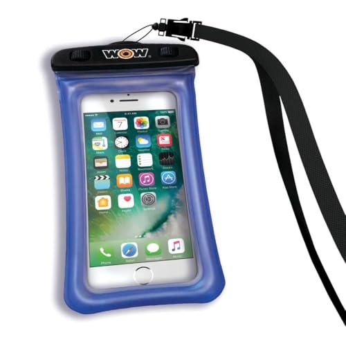 Wow Sports Waterproof Phone Pouch - Blue - 5 x 8 in - Floats