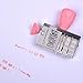 COSMOS Rubber Date Stamp with 12 Phrase Messages Combination, Handle in Random Color (Pink/White)