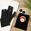 PEUTIER Boule de Billard Entraînement, Accessoires de Pratique de Billard avec Gants à 3 Doigts Sac à Balle et Points de Marqueur de Table de Billard pour Billard Américain Huit Boules