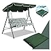 DHR Toit de Rechange pour Balancelle de Jardin- Imperméable en 600D Tissu Oxford- Toit Canopée de Balancelles avec Auvent- Anti UV- Vert (Taille : 190×132×15CM)