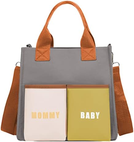 Baby Nappy Changing Tote Bag, Baby Diaper Bag Tote, Multi-Function Waterproof Baby Changing Bag Satchel Messenger Bag Portable Travel Diaper Bag with Stroller Straps
