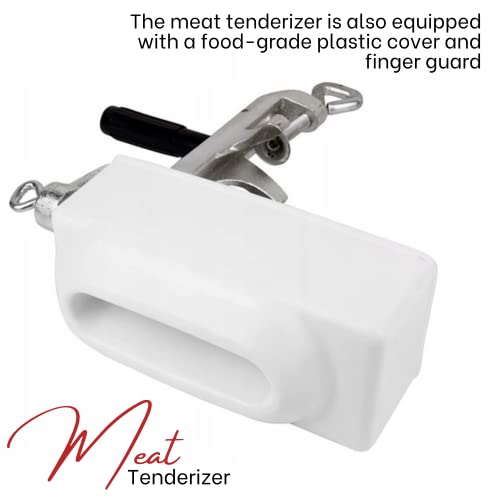 Heavy Duty Manual Meat Tenderizer – Cuber Tool Steak Flatten Tool Meat Tenderizer Commercial Tool Meat Grinder Attachment Clamp-on Tenderizer Rolling Meat Tenderizer Meat