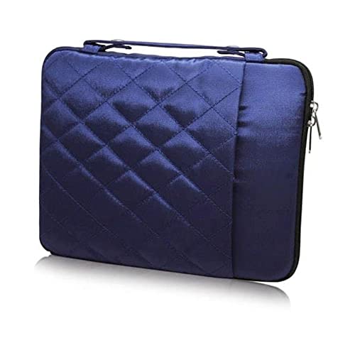 BoxWave Case Compatible with TEAMSable Integrated Customer Display Non-Touch (10.1 in) - Quilted Carrying Bag, Soft Synthetic Leather Cover w/Diamond Design - Navy