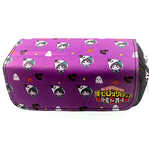 Preisvergleich Produktbild Twhoixi Anime My Hero Academia Federmäppchen mit Tragegriff Doppelreißverschluss Großraum-Federmäppchen Federbeutelhalter Kosmetiktasche