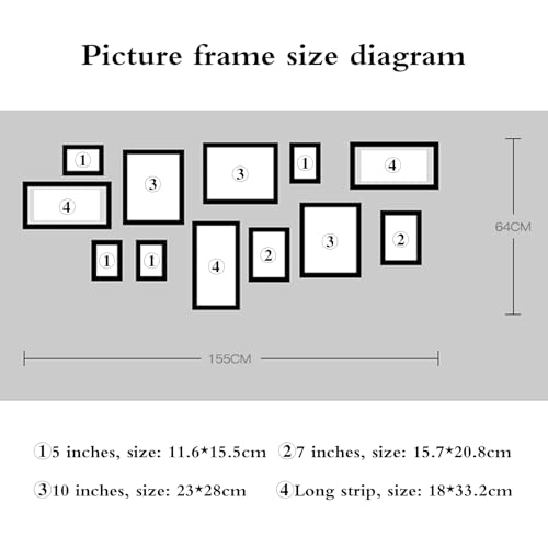 Cadres photo multiples pour mur salon et escalier vertical horizontal