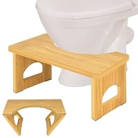 Tabouret De Toilette En Bambou RayLove - Marche Physiologique Pour Position Accroupie - Anti-Dérapant