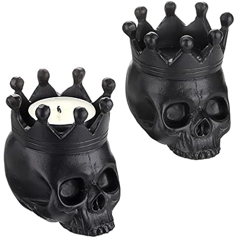 Tolida Gothic Skull Tealight Candle Holder Cover