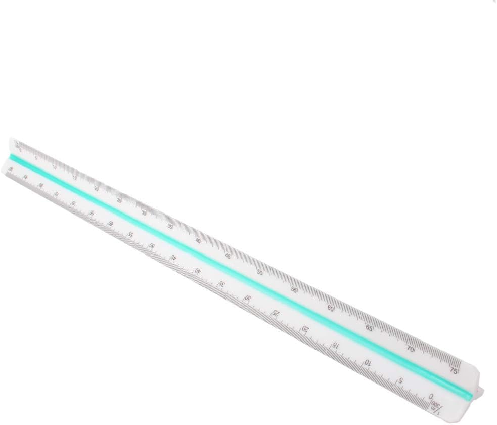 Utoolmart Triangular Ratio Scale Ruler, 30cm / 11.81-inch (Big Scale) Architectural Scale, Plastic Ruler, Measuring Tool for Architects, Engineers, Draftsman and Students, 1 Pcs