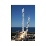 SpaceX Falcon 9 Rocket Launch Poster Wall Art Canvas Painting Aesthetic Decoration Print Room Bedroom Living Room Bathroom Walls Decoration 16x24inch(40x60cm) Unframe-style